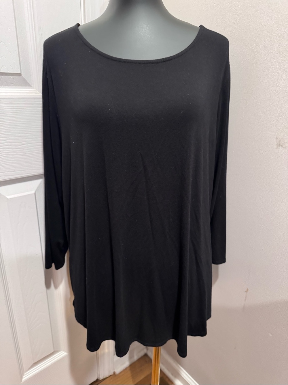 Philosophy Woman Republic Clothing 3X Black Swing Tunic Top Rayon Stretch